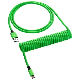 CableMod Classic Coiled Keyboard Cable USB-C a USB Type-A, Viper Green - 150cm CableMod Classic Coiled Keyboard Cable USB-C a USB Type-A, Viper Green - 150cm