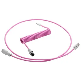 CableMod PRO Coiled Keyboard Cable USB-C a USB Type-A, Aviator-Plug 5-Pin - Strawberry Cream, 150cm CableMod PRO Coiled Keyboard Cable USB-C a USB Type-A, Aviator-Plug 5-Pin - Strawberry Cream, 150cm