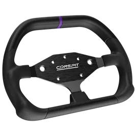 Conspit DX320 - Volante Sim Racing 320mm D-Form in Alluminio e Kunstleder per H.AO HUB - Nero Conspit DX320 - Volante Sim Racing 320mm D-Form in Alluminio e Kunstleder per H.AO HUB - Nero