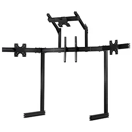 Next Level Racing ELITE Quad Monitor Stand - Supporto a Pavimento per 4 Monitor fino a 43 pollici in Alluminio e Acciaio - Nero Next Level Racing ELITE Quad Monitor Stand - Supporto a Pavimento per 4 Monitor fino a 43 pollici in Alluminio e Acciaio - Nero