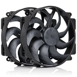 Noctua NF-A14x25r G2 PWM Sx2-PP chromax.black Ventole PWM - 2x 140mm, Nero Noctua NF-A14x25r G2 PWM Sx2-PP chromax.black Ventole PWM - 2x 140mm, Nero