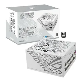 Asus ROG STRIX 1000W Platinum White Edition ROG Equalizer - Alimentatore ATX 3.1 - Bianco, 1.000 Watt Asus ROG STRIX 1000W Platinum White Edition ROG Equalizer - Alimentatore ATX 3.1 - Bianco, 1.000 Watt