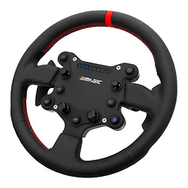 Simagic GTS - Volante Sim Racing 300mm in Pelle con Quick Release, Palette in Carbonio e Tasti RGB - Nero Simagic GTS - Volante Sim Racing 300mm in Pelle con Quick Release, Palette in Carbonio e Tasti RGB - Nero