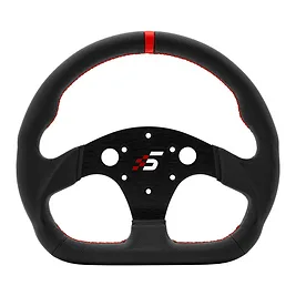 Simagic P-325D - Corona Volante Sim Racing 325mm D-Form in Alluminio e Pelle con Fori per Knob - Nero Simagic P-325D - Corona Volante Sim Racing 325mm D-Form in Alluminio e Pelle con Fori per Knob - Nero