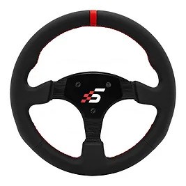 Simagic P-330R - Corona Volante Sim Racing Rotonda 330mm in Alluminio e Pelle senza Hub - Nero Simagic P-330R - Corona Volante Sim Racing Rotonda 330mm in Alluminio e Pelle senza Hub - Nero