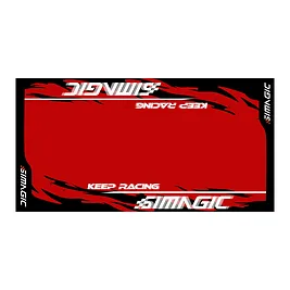 Simagic Floor Mat - Tappeto Protettivo per Rig Sim Racing 186 x 96 cm, Antiscivolo - Nero e Rosso Simagic Floor Mat - Tappeto Protettivo per Rig Sim Racing 186 x 96 cm, Antiscivolo - Nero e Rosso