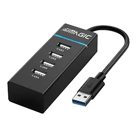 Simagic USB Expansion - Hub USB in Alluminio a 4 Porte per Wheelbase Alpha Mini, Alpha, Alpha Ultimate e M10 - Nero Simagic USB Expansion - Hub USB in Alluminio a 4 Porte per Wheelbase Alpha Mini, Alpha, Alpha Ultimate e M10 - Nero