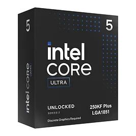 Intel Core Ultra 5 250KF Plus CPU, 18 Core, 5,3 GHz, Socket 1851 (Arrow Lake) - boxato, senza cooler Intel Core Ultra 5 250KF Plus CPU, 18 Core, 5,3 GHz, Socket 1851 (Arrow Lake) - boxato, senza cooler