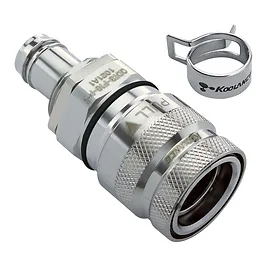 Koolance QDT3-F10-P-V - Innesto rapido femmina da pannello con portagomma 10 mm ID, guarnizioni Viton Koolance QDT3-F10-P-V - Innesto rapido femmina da pannello con portagomma 10 mm ID, guarnizioni Viton