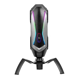 Newskill Agni - Microfono USB-C a Condensatore Cardioide per Gaming e Streaming, 24 bit/96 kHz con RGB - Nero Newskill Agni - Microfono USB-C a Condensatore Cardioide per Gaming e Streaming, 24 bit/96 kHz con RGB - Nero