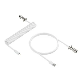 Newskill Cable Coil - Cavo spiralato per tastiera USB-C a USB-A con Aviator rimovibile, 93cm - Bianco Newskill Cable Coil - Cavo spiralato per tastiera USB-C a USB-A con Aviator rimovibile, 93cm - Bianco