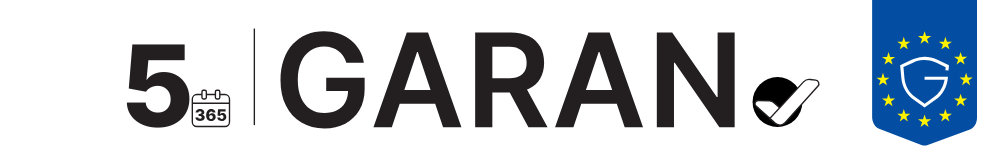 Garanzia del produttore: 5 anni (etichetta UE GARAN)